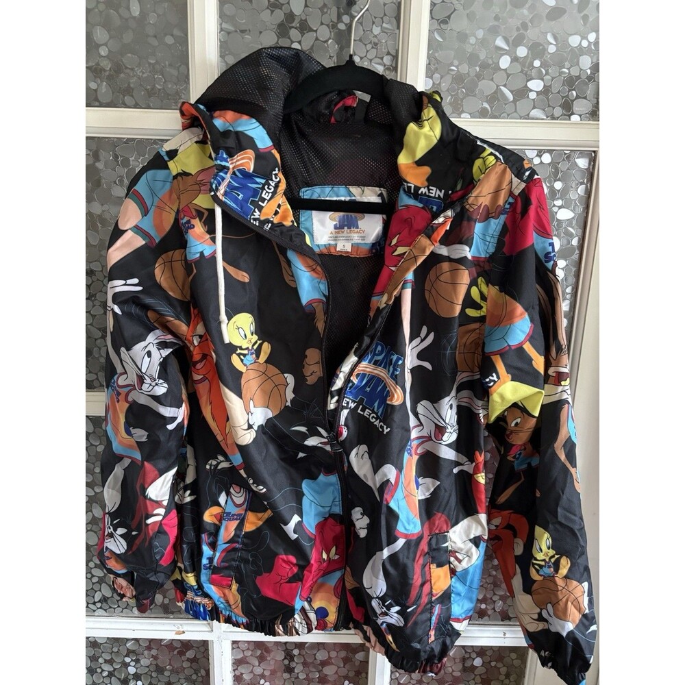 Space Jam A New Legacy Members Only Jacket Sz S Hooded Nylon